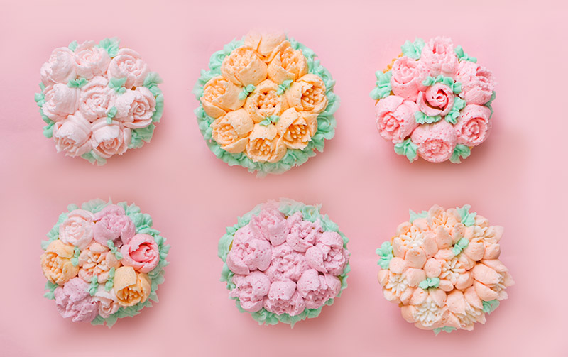 decoración de cupcakes boquillas rusas chokolat pimienta
