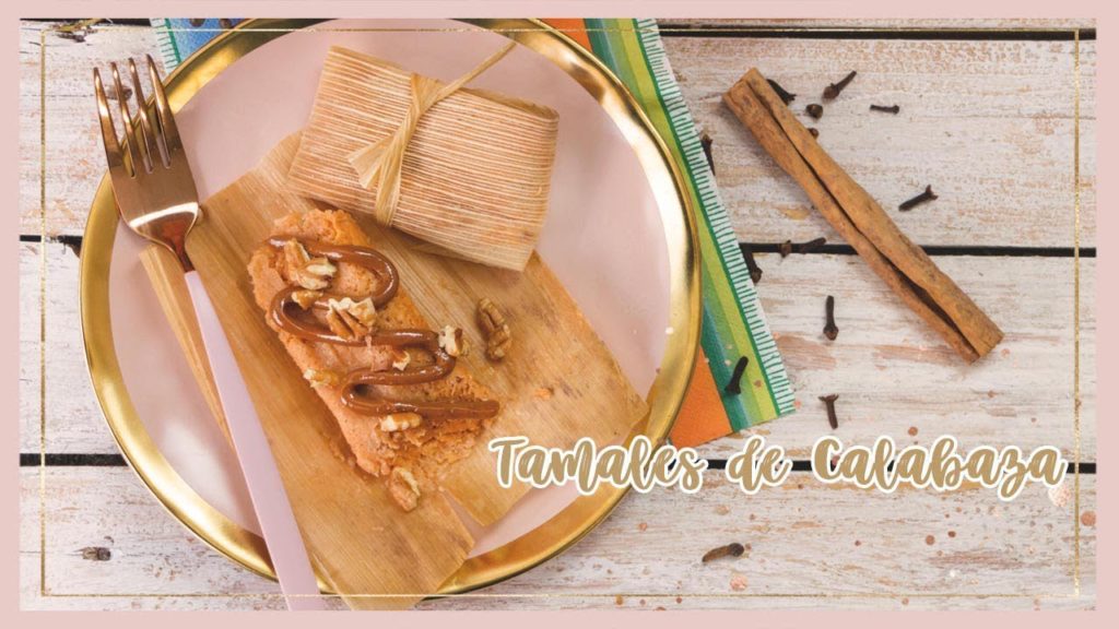 Tamales de calabaza, el tradicional pie de calabaza, nueces y especias convertido en Tamal, ideal para este día de muertos.